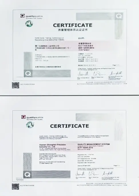 Our Certificate